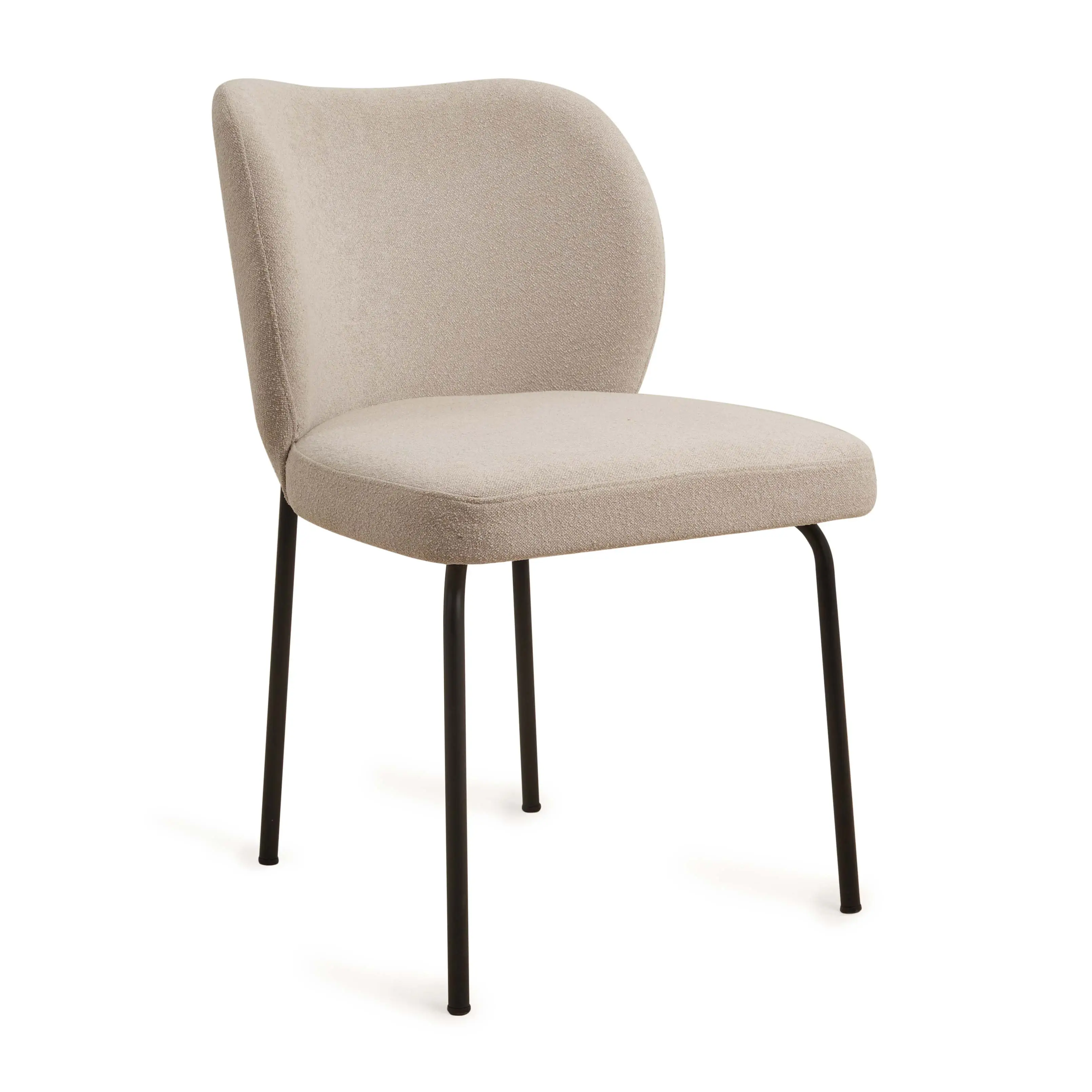 Nara Upholstered Dining Chair With Metal Legs