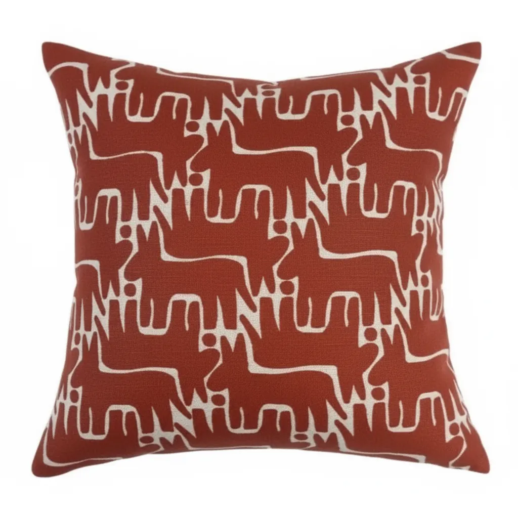 Masar Hand-Printed Linen Cushion image