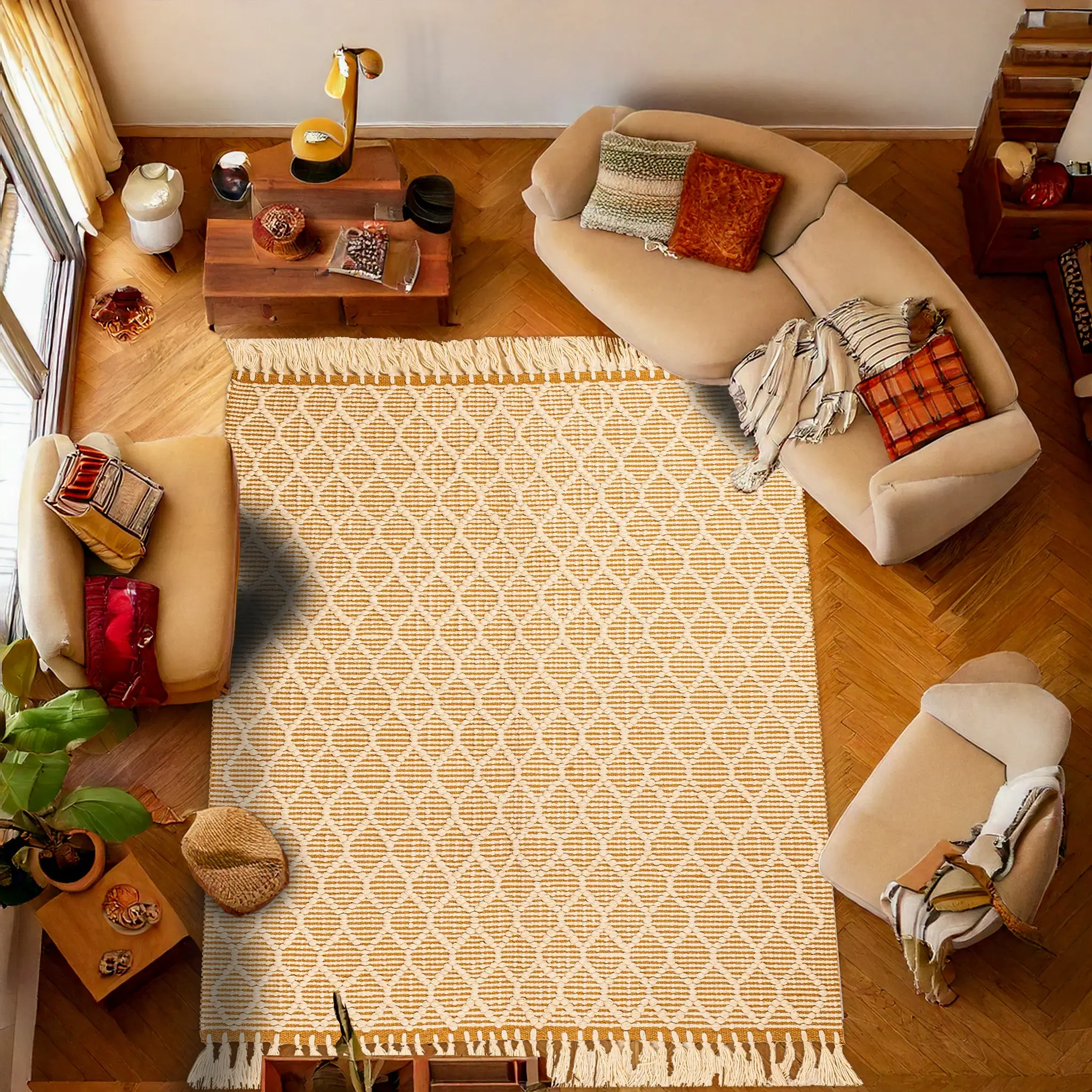 Mirage Knot Rug - Handmade Cotton Kilim 2