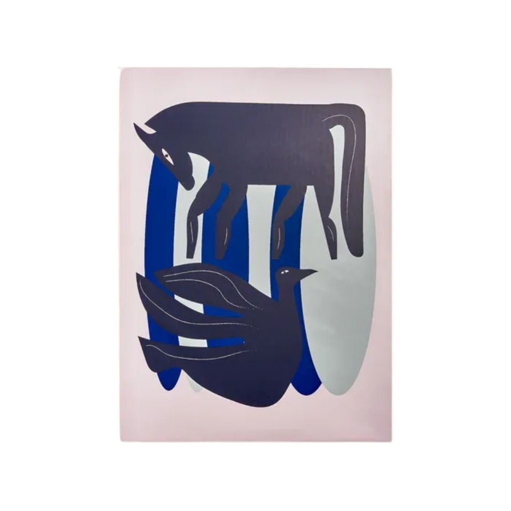 Love X Hate Bold Abstract Canvas – Blue & Green Backdrop 0