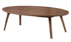 Oval Coffee Table - Premium Wooden Structure - Oak Finish image