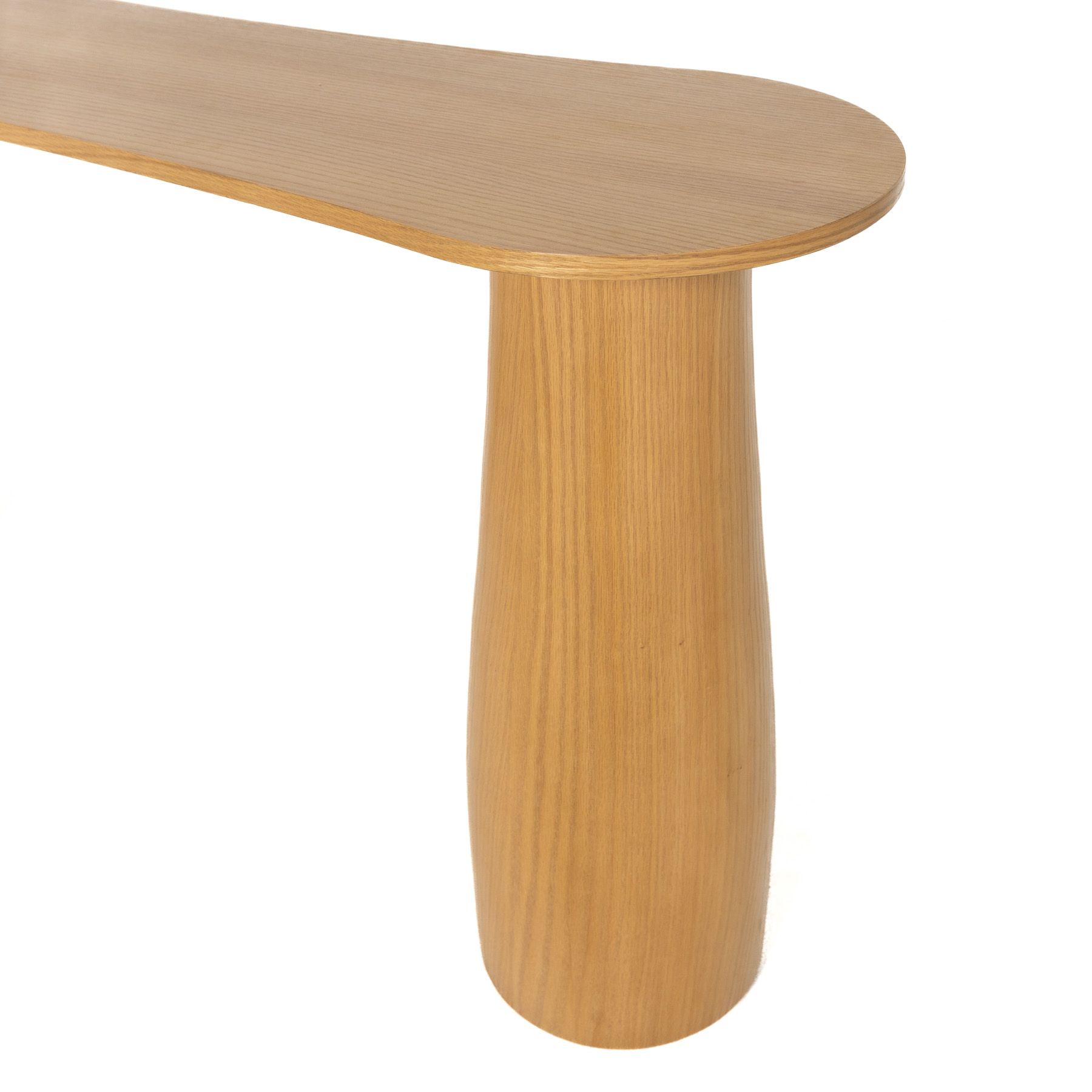 Robbie Organic Console – Natural Oak Base & Breccia Daino Marble Top 1