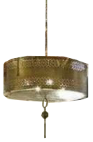 Carved Metal Round Chandelier 0