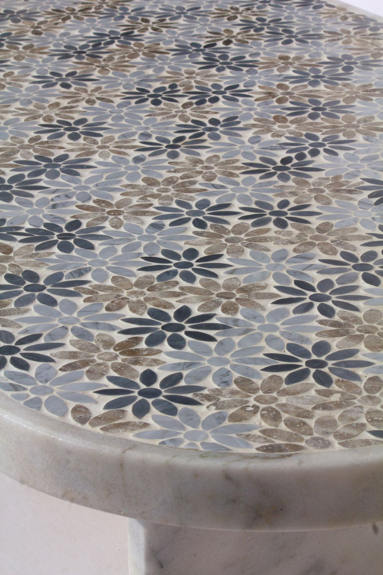 In Full Bloom Marble Coffee Table - Rectangular - White 7