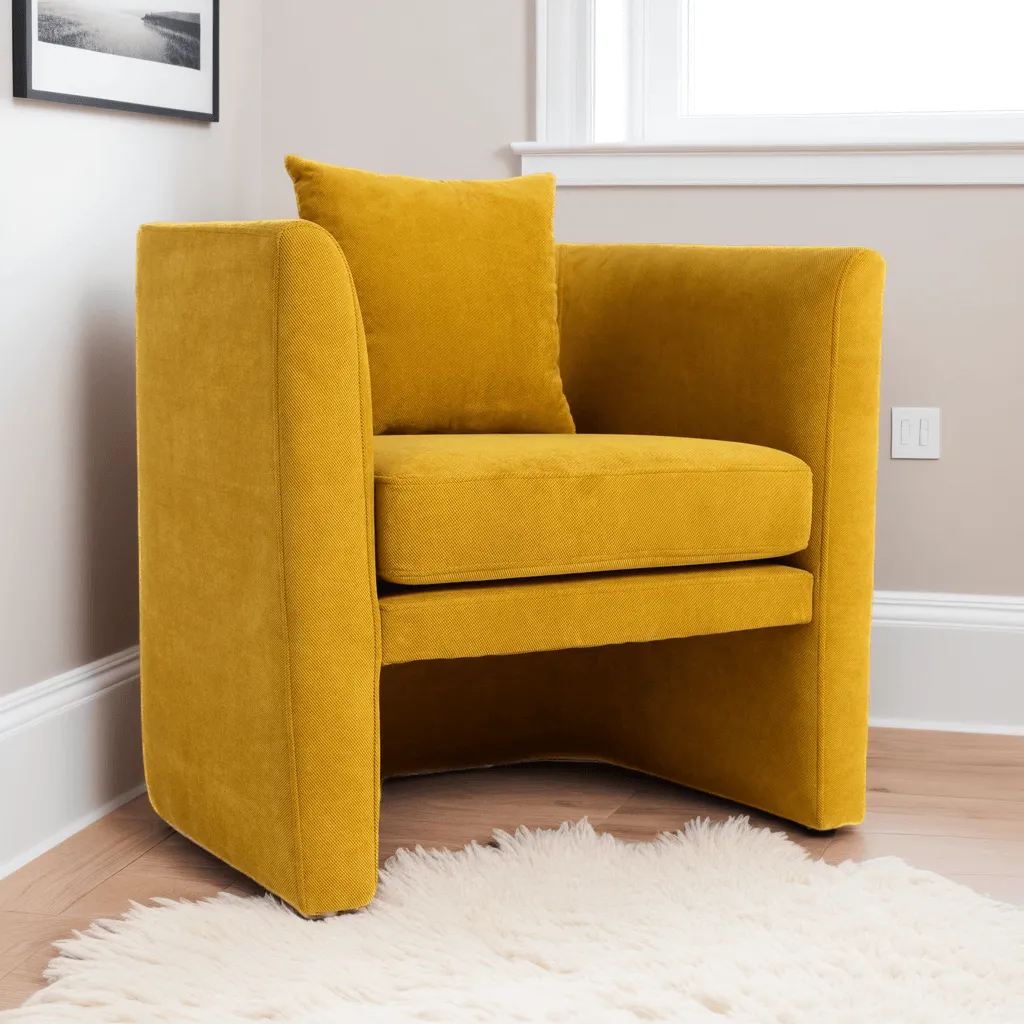 Barrel Upholstered Armchair 3