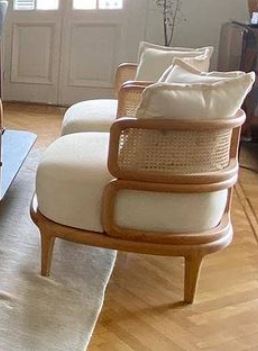 Curved Cane Chair 1