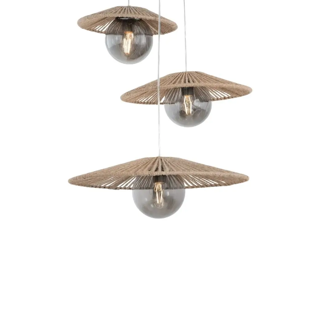 Burlap threads-boho Ceiling Lamp 0