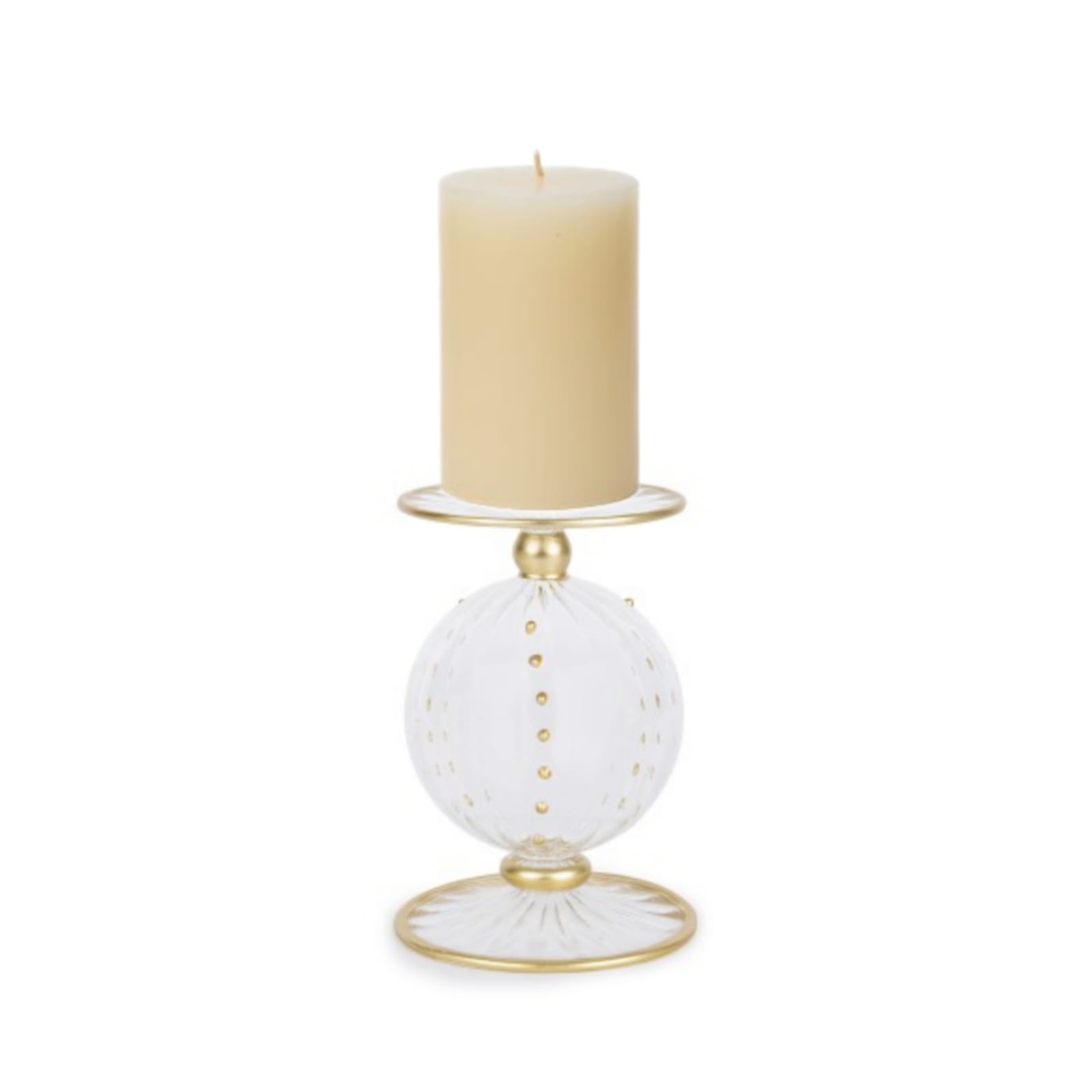 Frosted Gold Color Candle Holder 0