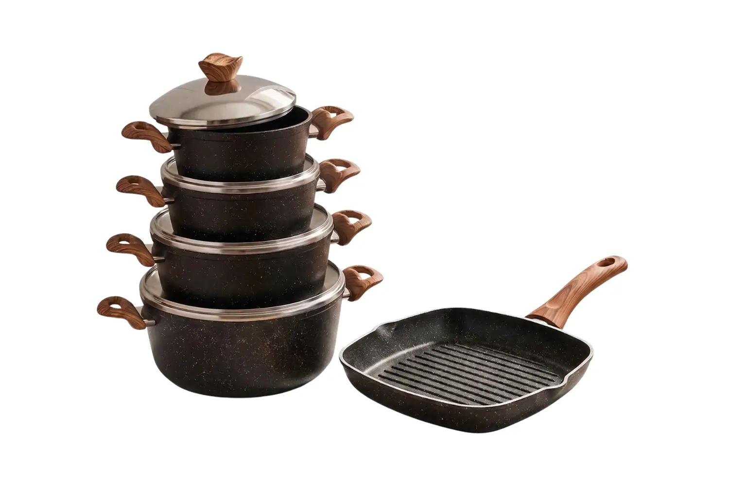 9-Pieces Terynova Granite Cookware Set