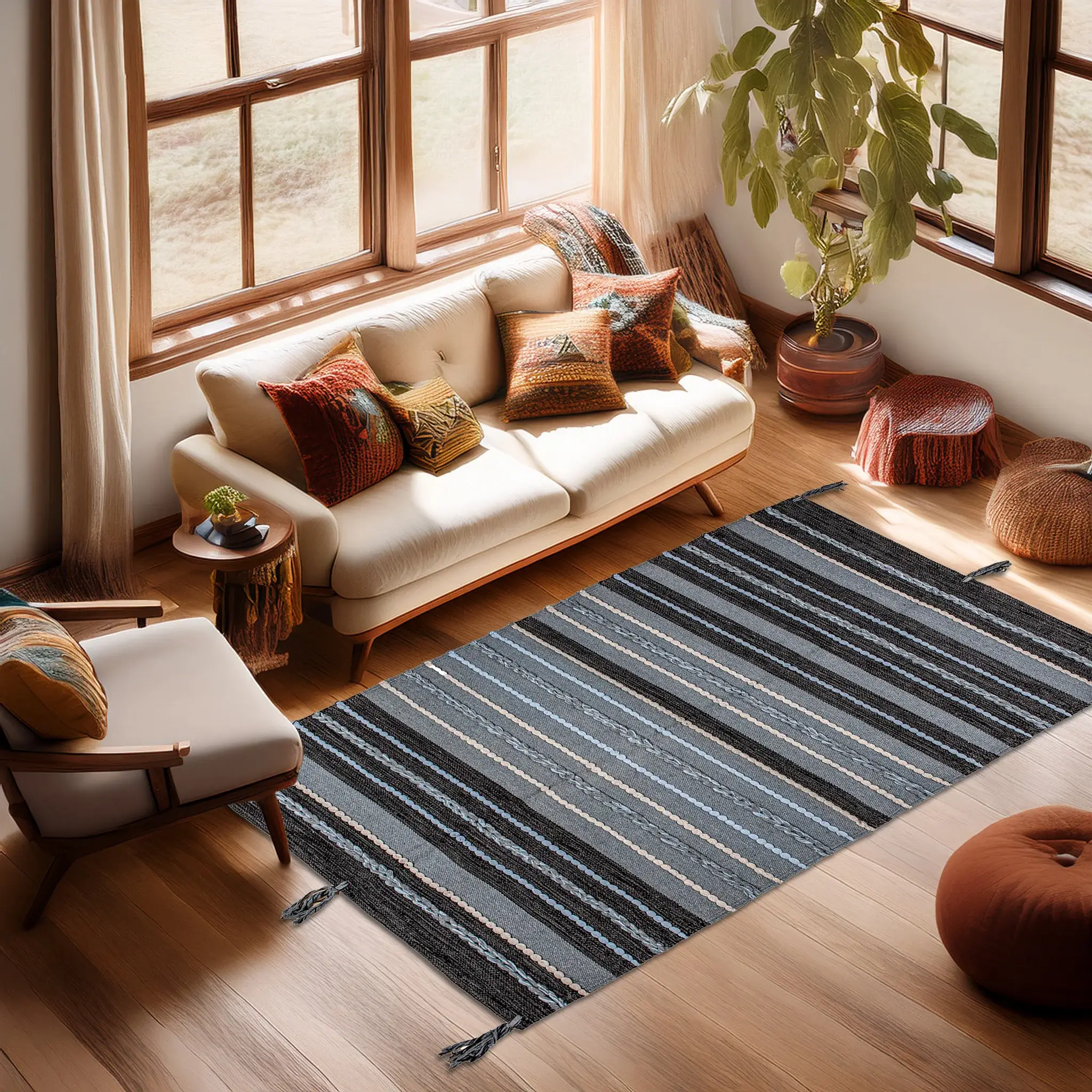 Sultan's Mark - Handmade Cotton Kilim Rug 2