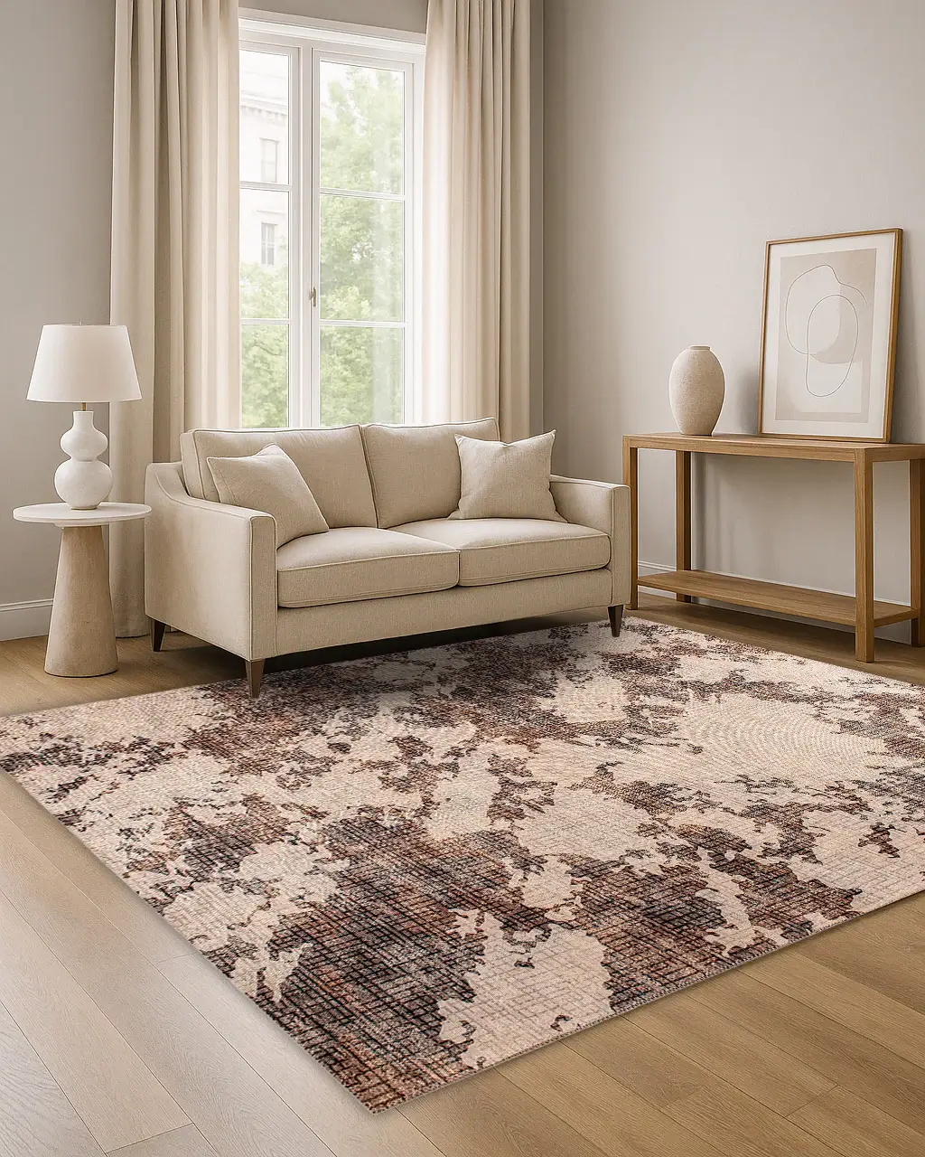 Orima Digital Woven Rug – Organic Earth Tones for Everyday Softness 2