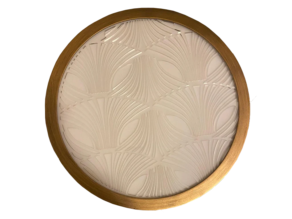 Edfu Disc Light-Antique Gold - Flower Pattern. 1