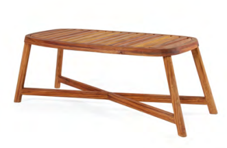 Skiff Durable Outdoor Pitch Pine Bench 0