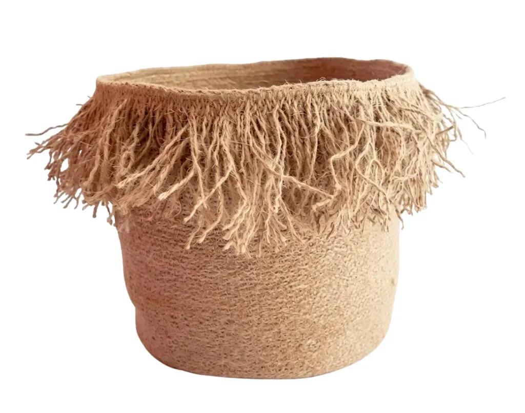 Cilia Jute Basket with Fringes image