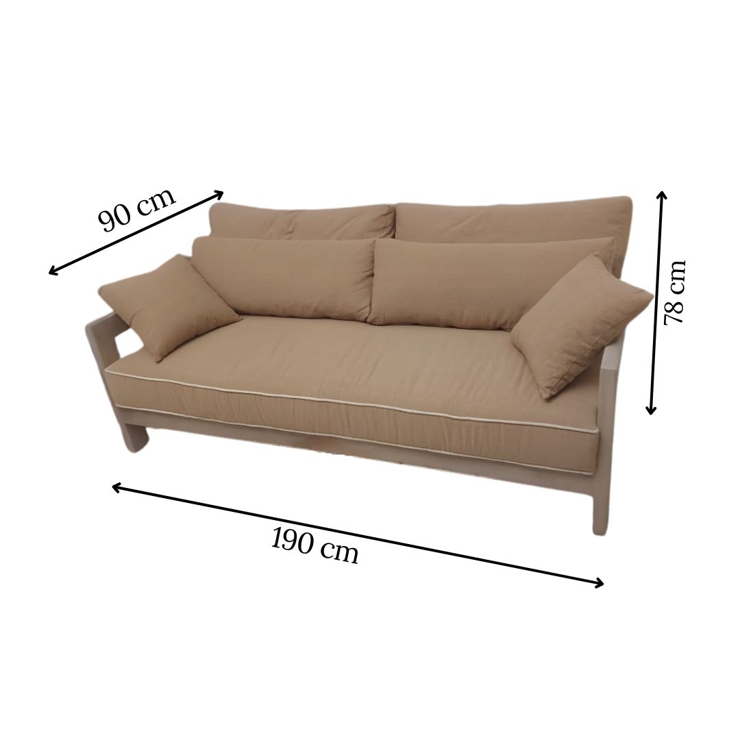 Daybed Sofa I In Pine Wood With Plush Upholstery 1