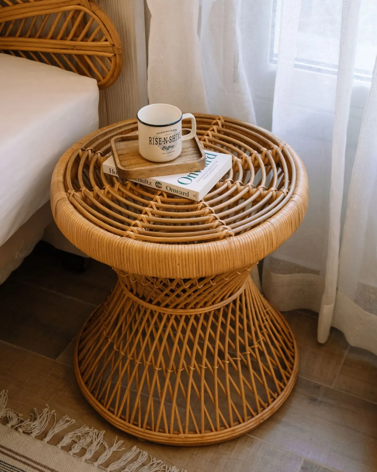 Florian Bamboo Side Table - Round Design - Net Body 1