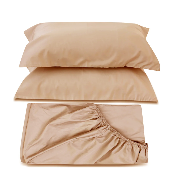 Beige Fitted Sheet  (600 TC) 0