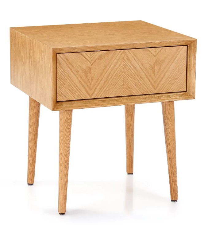 Night Table with Slanted Legs & 1 Drawer 2