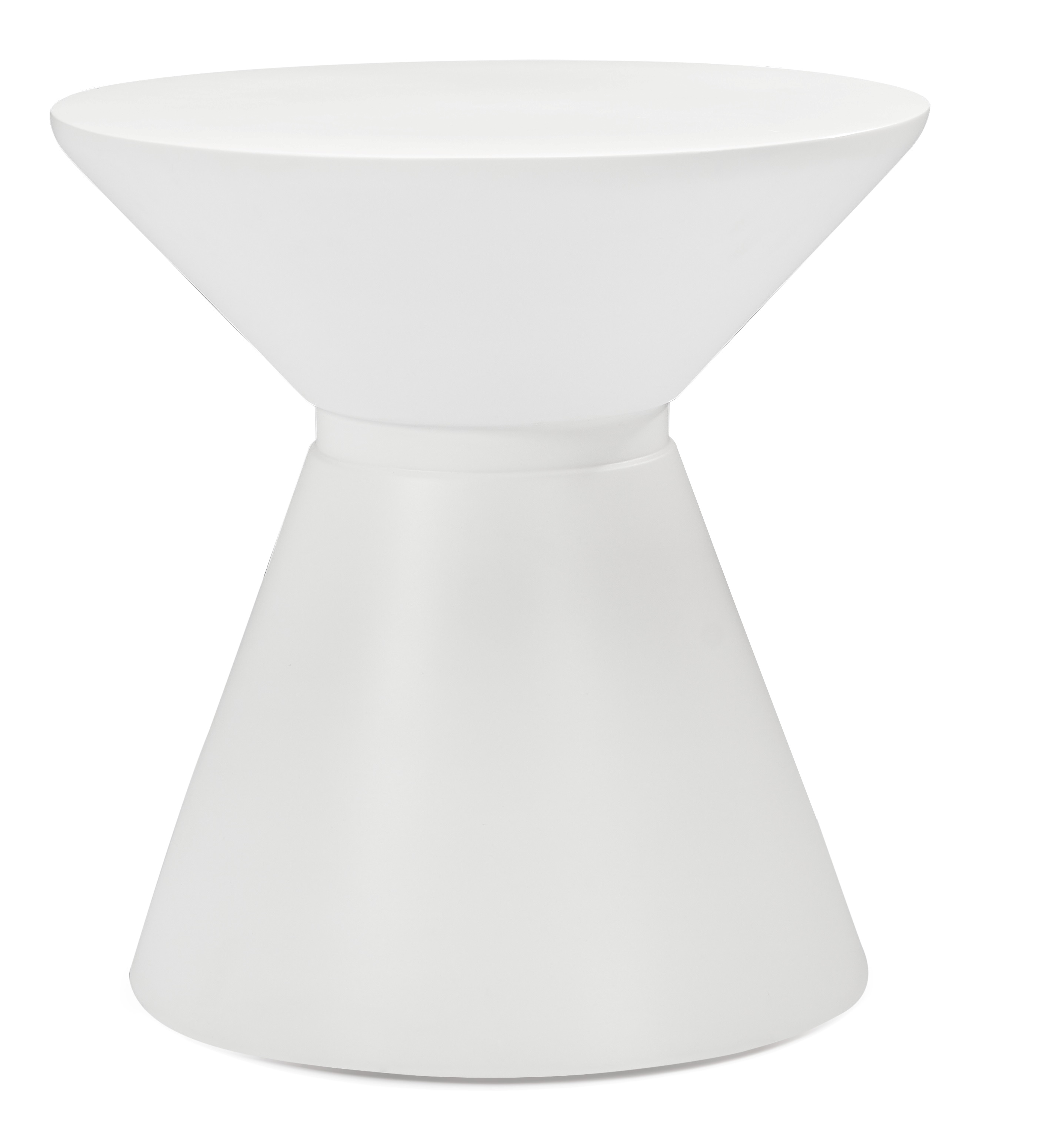 Manta Side Table – Modern Fiberglass Round Accent Table image