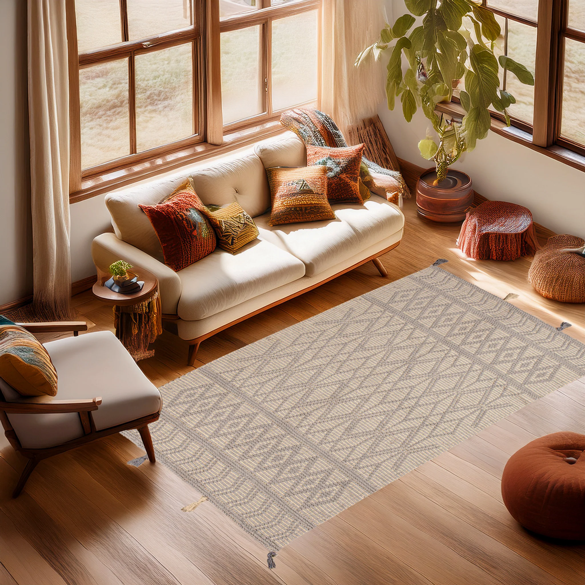 Ayra Threads - Handmade Cotton Kilim 2