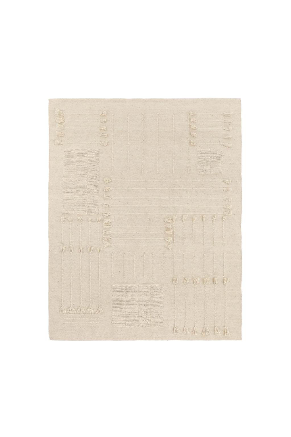 Sediments Handwoven Wool Rug – Subtle Textured Design on Cotton Base 0