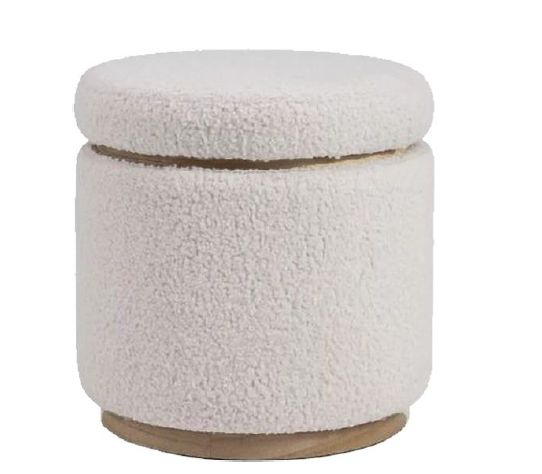Machu Round pouf with Storage - Fully Upholstered image