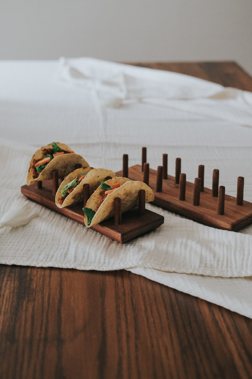 Taco Wooden Holder 0