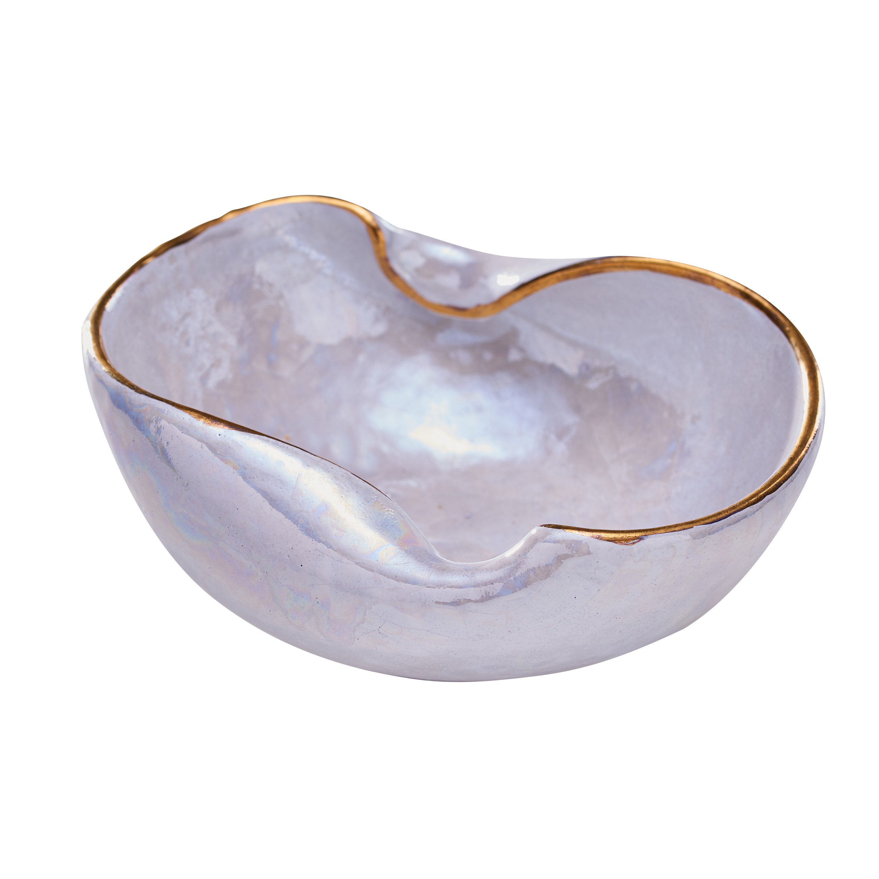 Gi Designs Wave Soup Bowl White * Gold 14cm 0