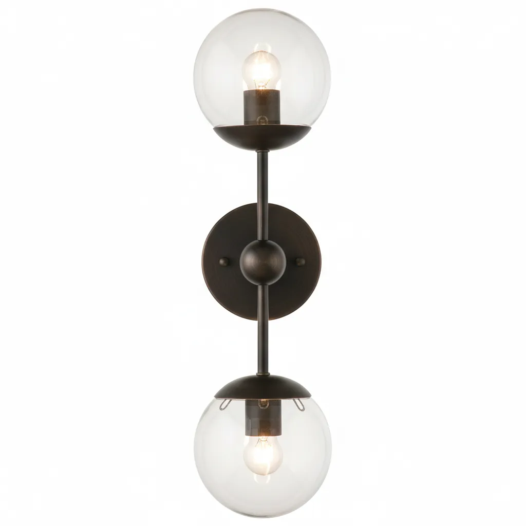 Double Glass Ball Wall Light 0