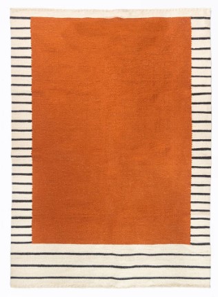 Riya Striped Handwoven Rug – Bold Modern Design With Warm Tones 0