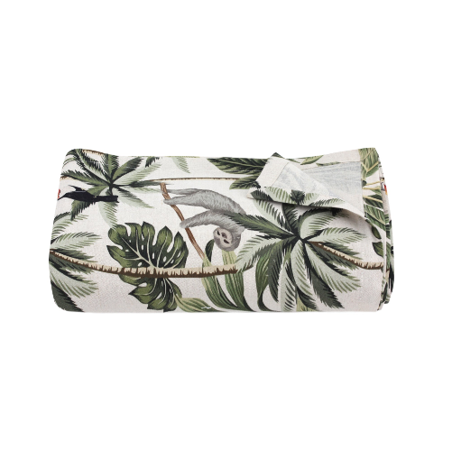 Green Jungle Linen Tablecloth 0