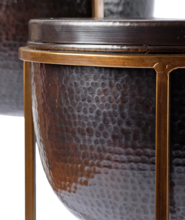 Bondoka Table - Small - Premium Brass - Round Design 2