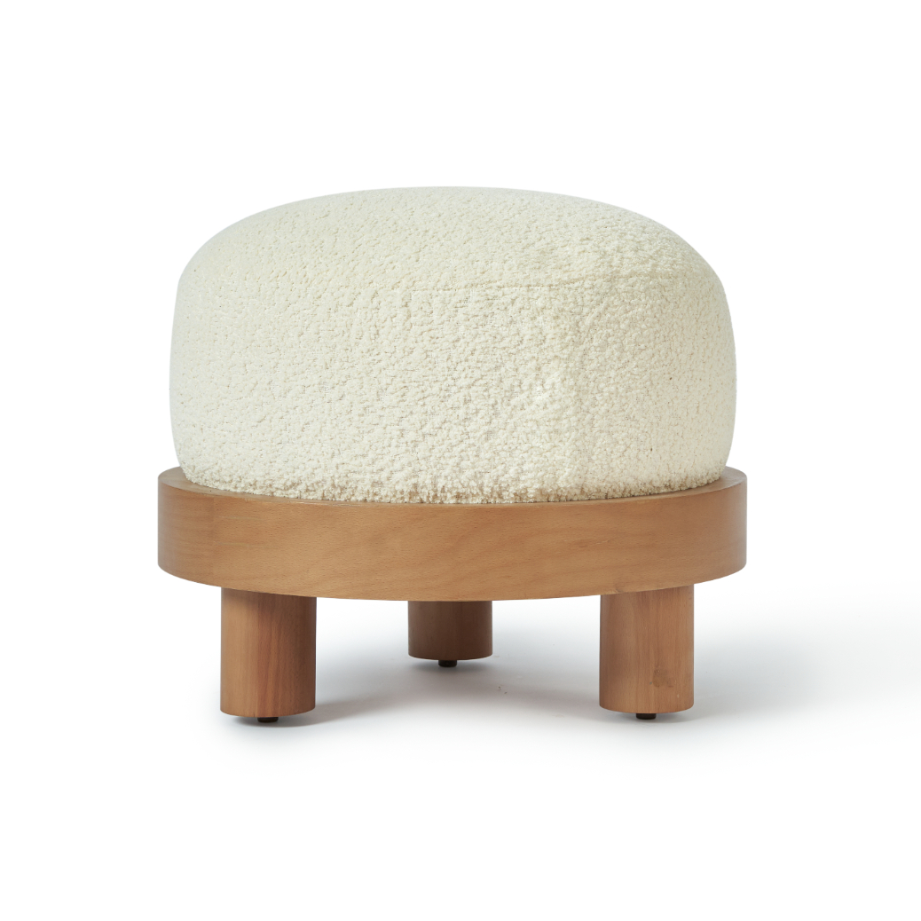 Poached Stool - Ivory 0