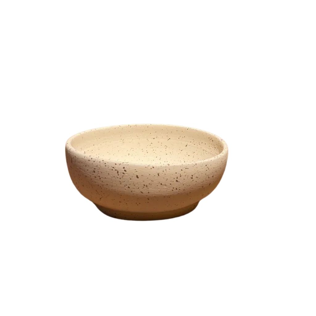Baby Beach Speckled Ceramic Bowl – Natural Cream 0