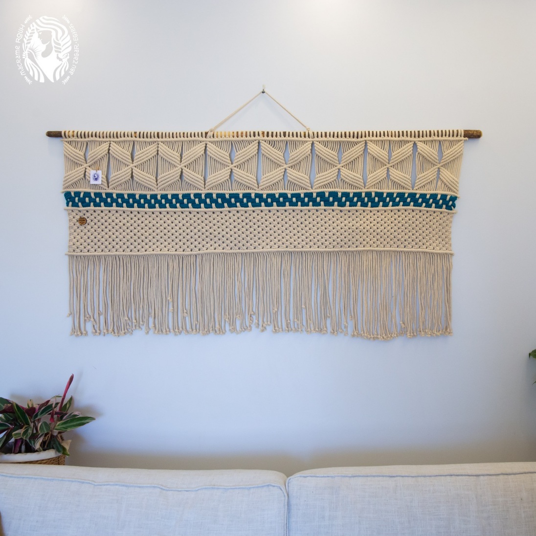 A Weaving Turquoise Wall Hanging 0