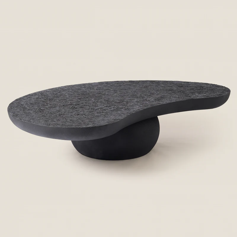 Crescent Coffee Table - Fiber Glass - Black Color 0