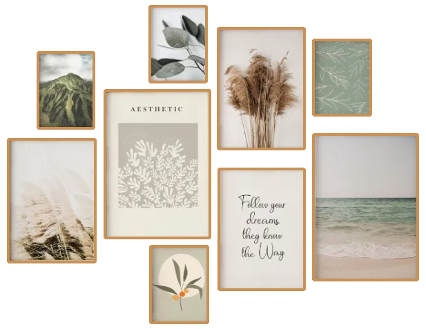 Boho Gallery Wall Set of 9 prints 0