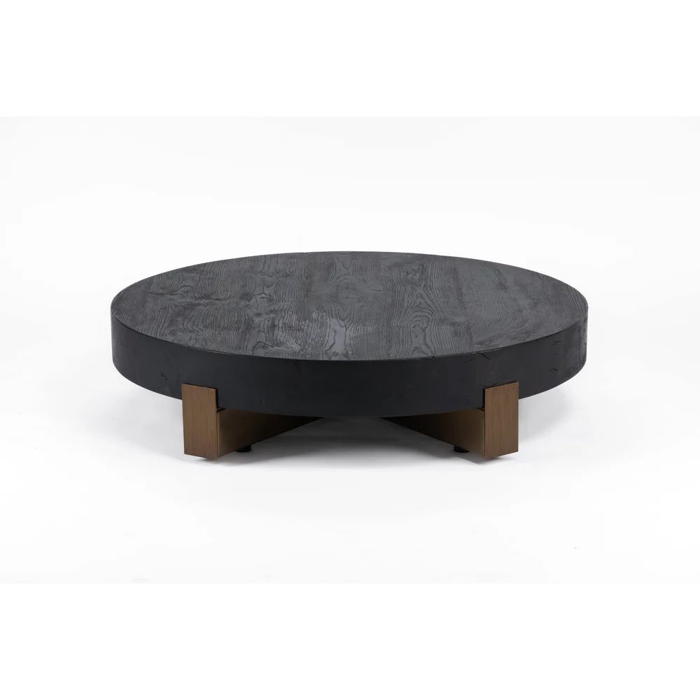 Bold Reclaimed Oak Coffee Table - Round Shape 2