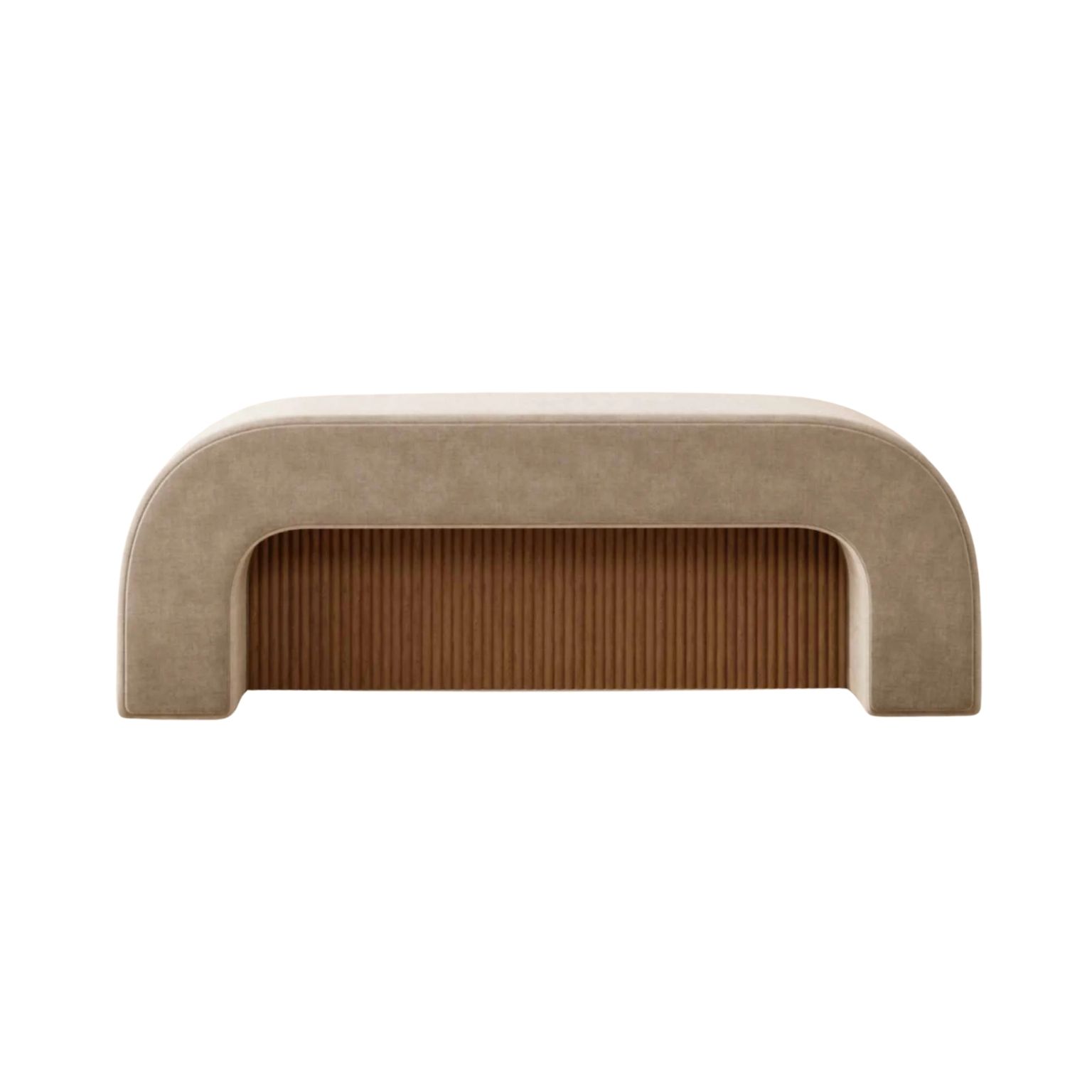 Lee Curved Banquet With Strong Wood Base 0
