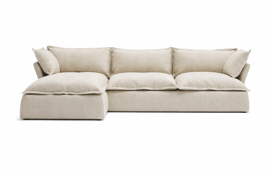 Deja Natural Wood Sofa L-Shape - Hippo 219 image