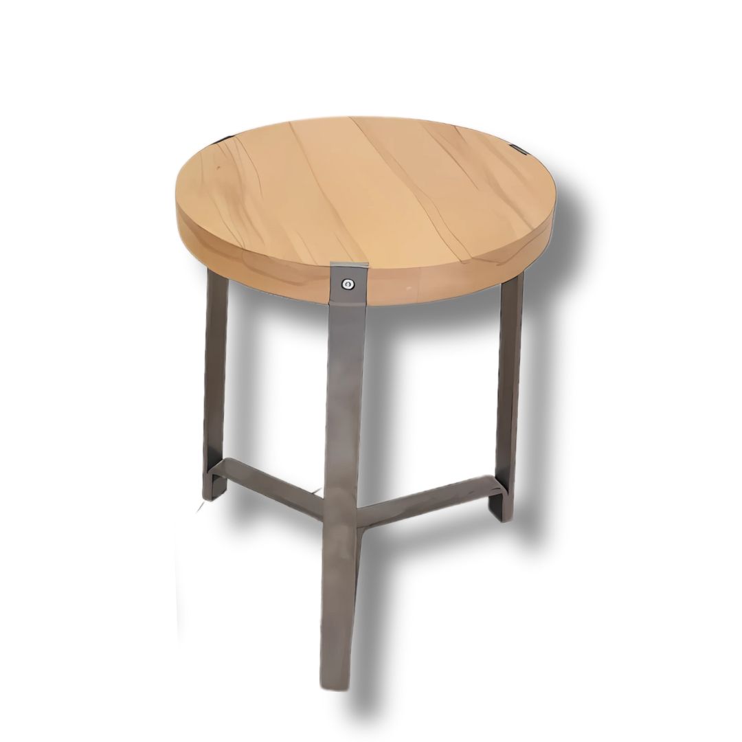 Rustic Industrial Stool 0
