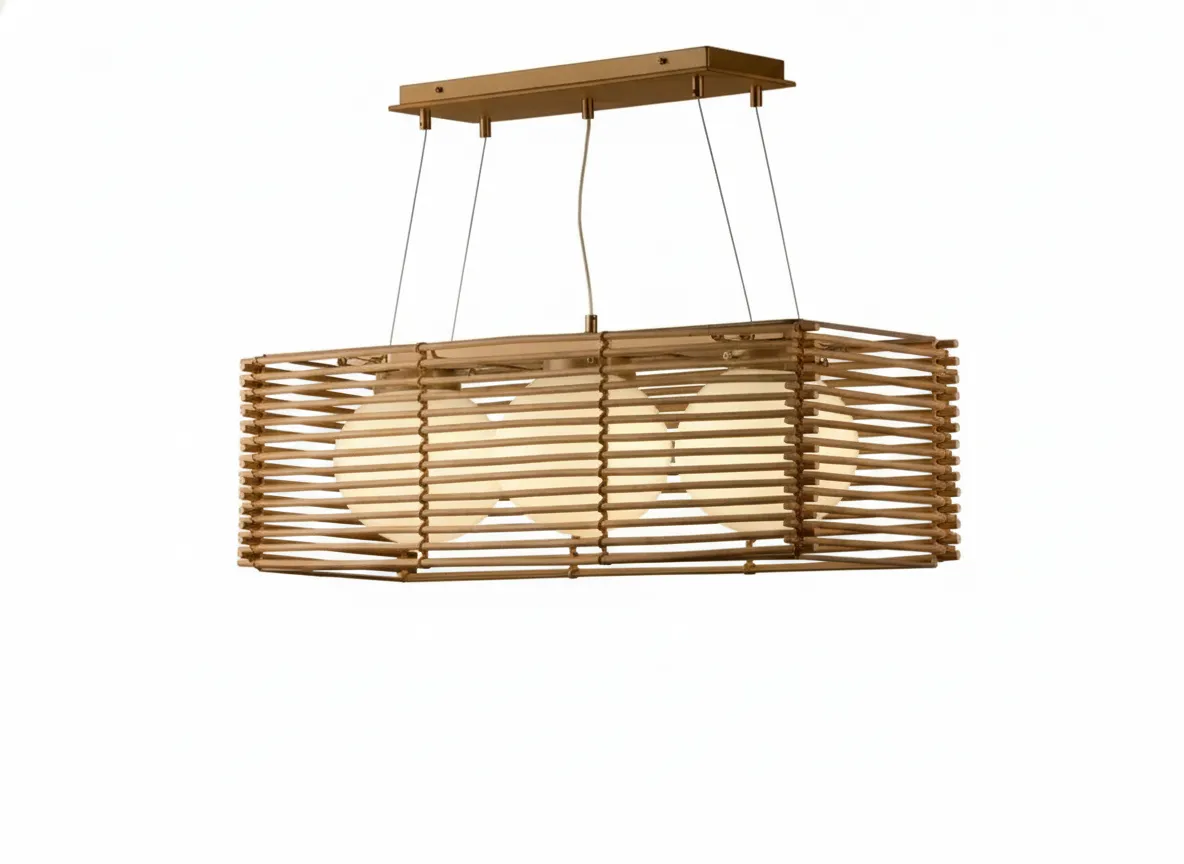 Rose Triple Bamboo Ceiling Lighting 0