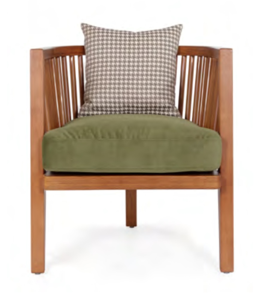 Carousel Armchair With upholstered Seat & Back 3
