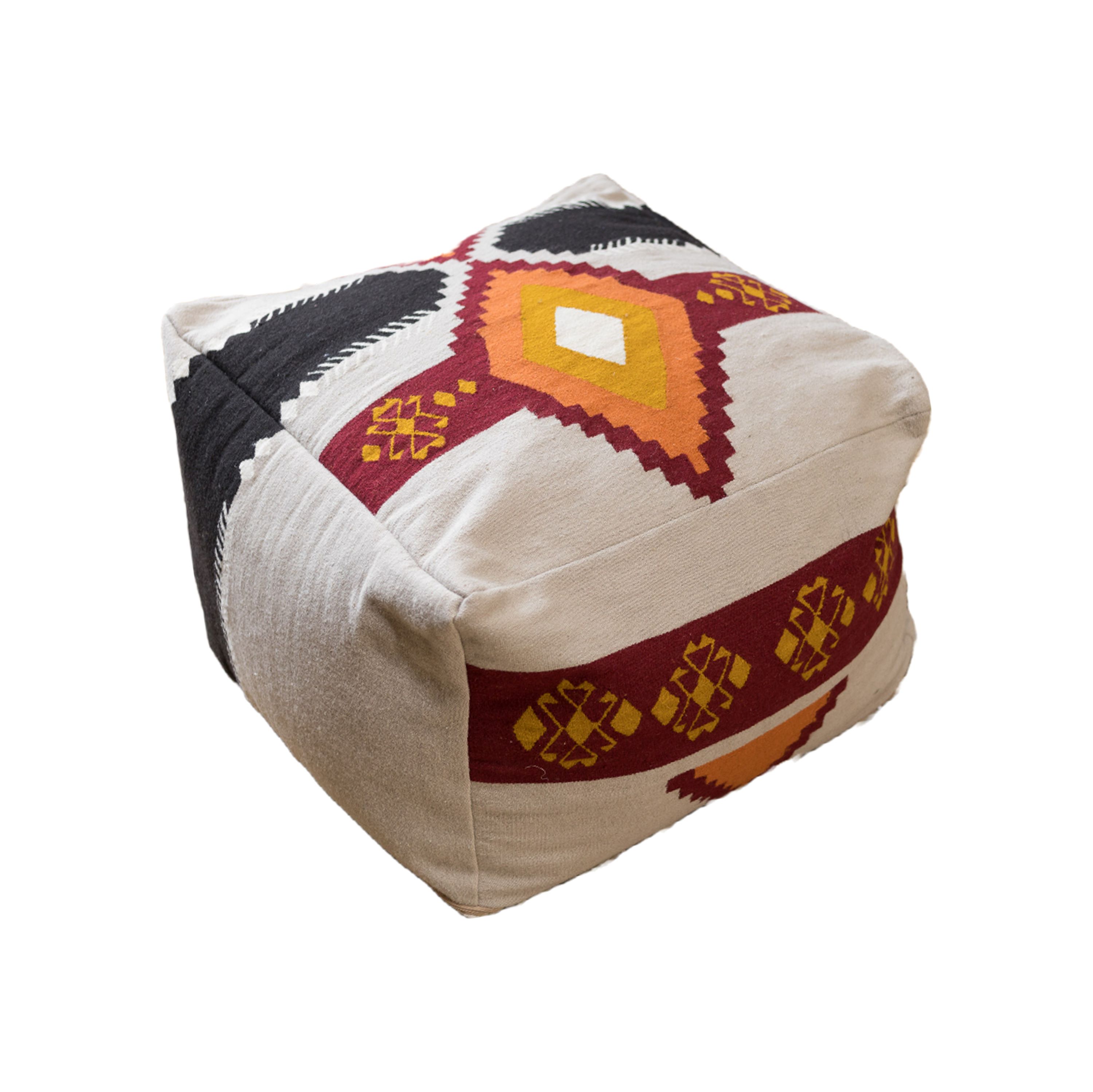 Matrix Kilim Pouf 0