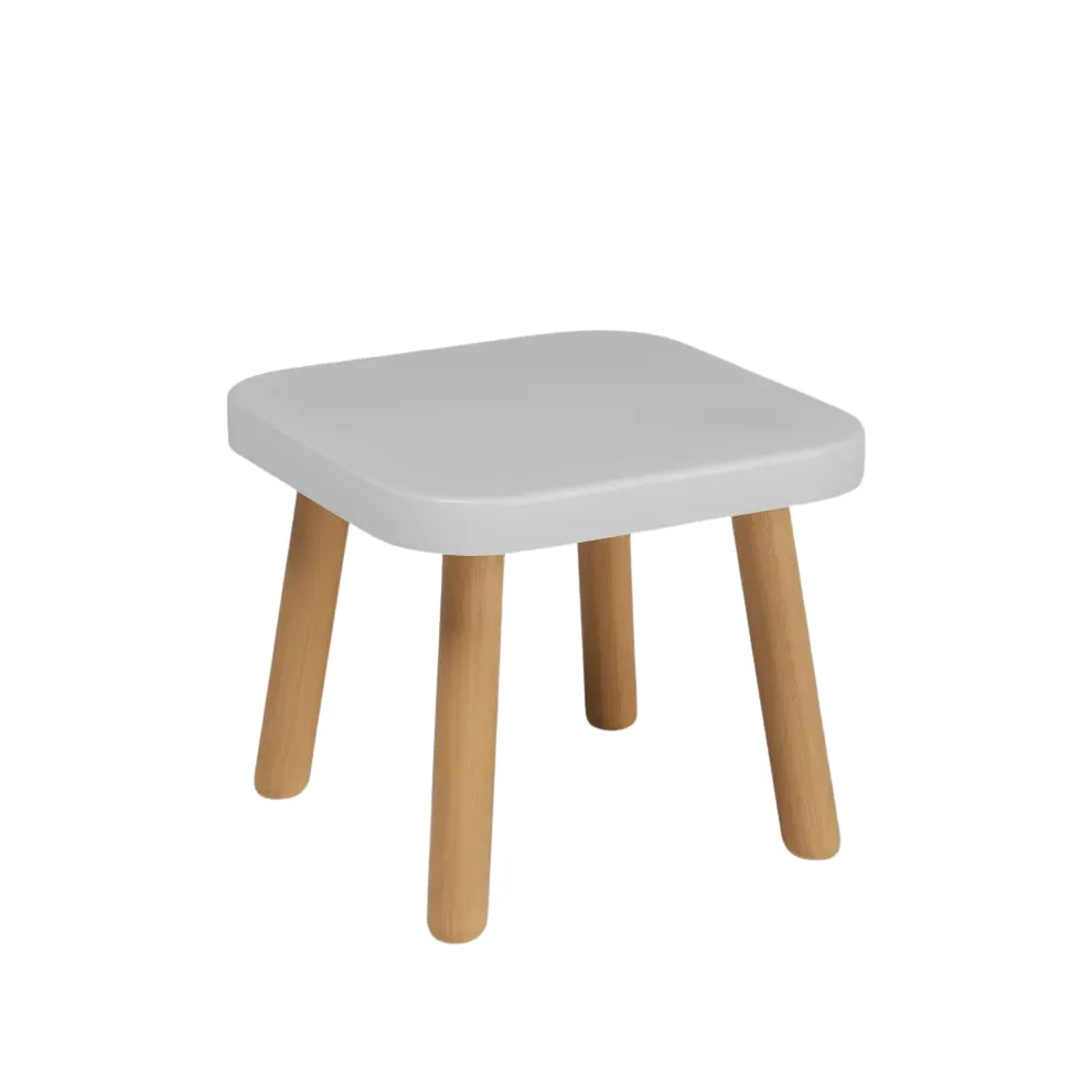 Simple Square Chair In Beech\Pine Wood image