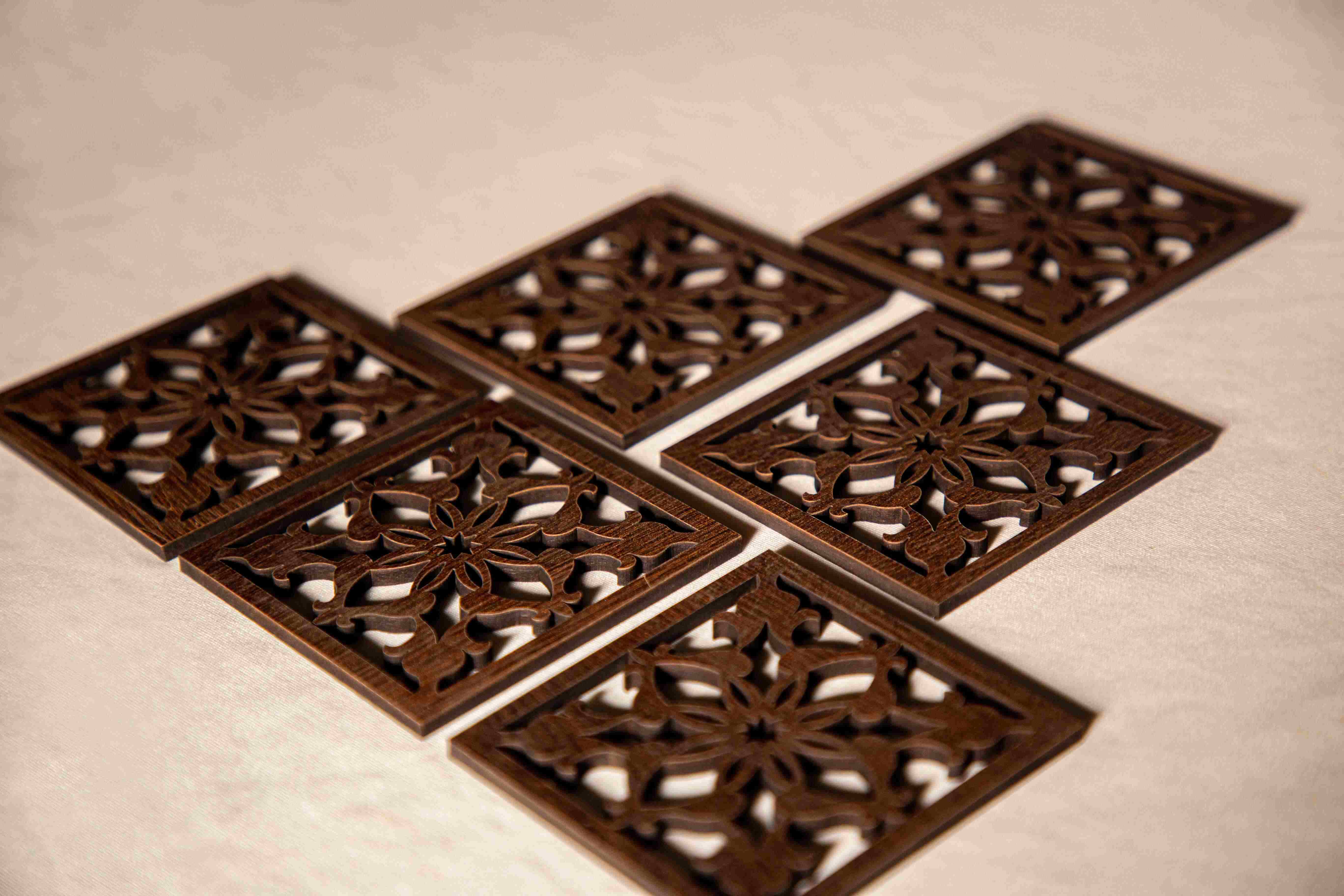 Afghan Coasters - Set of 6 3