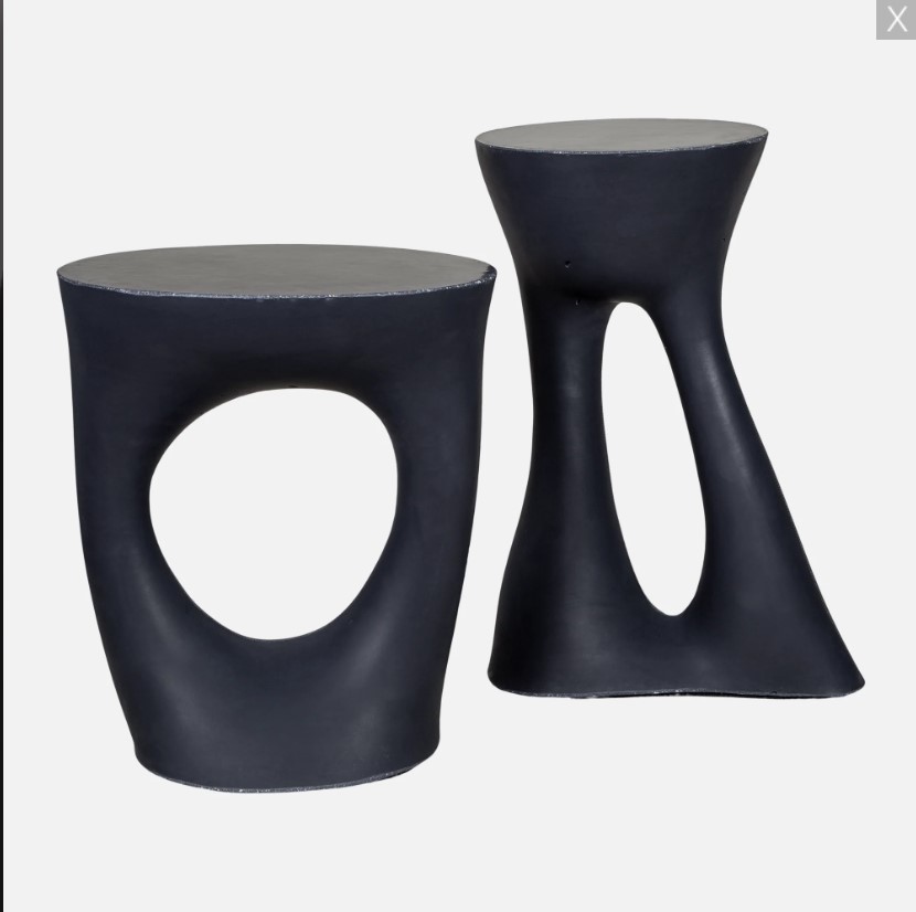 Side table 13 - Set Of 2 - Fiber Glass - Black 0