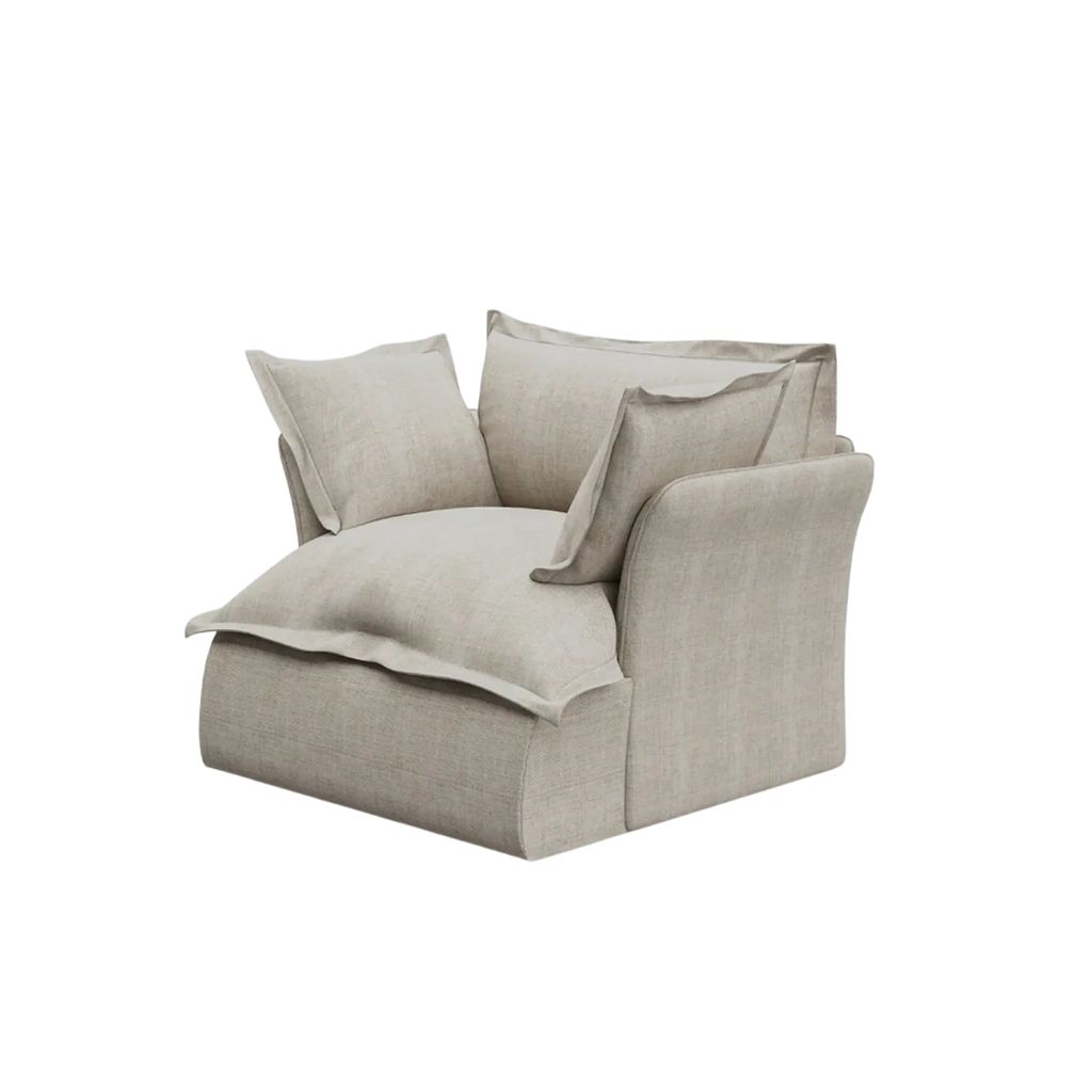 Haven Armchair In Beech Wood & Fully Upholstered Body 1