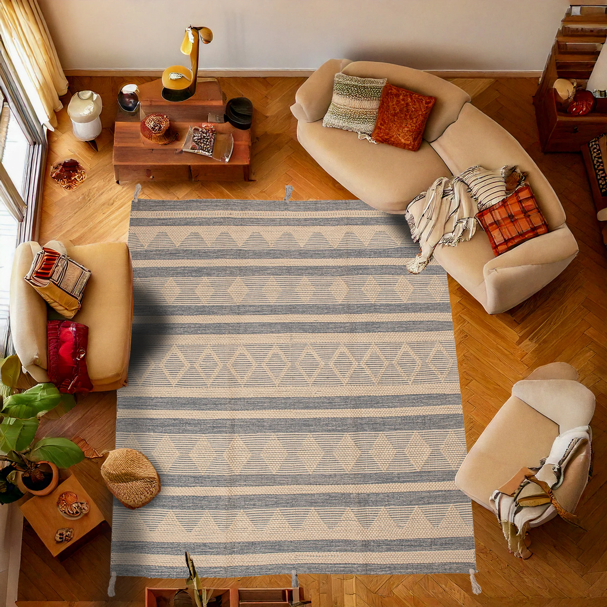 Cloudbind Rug - Handmade Cotton Kilim 2