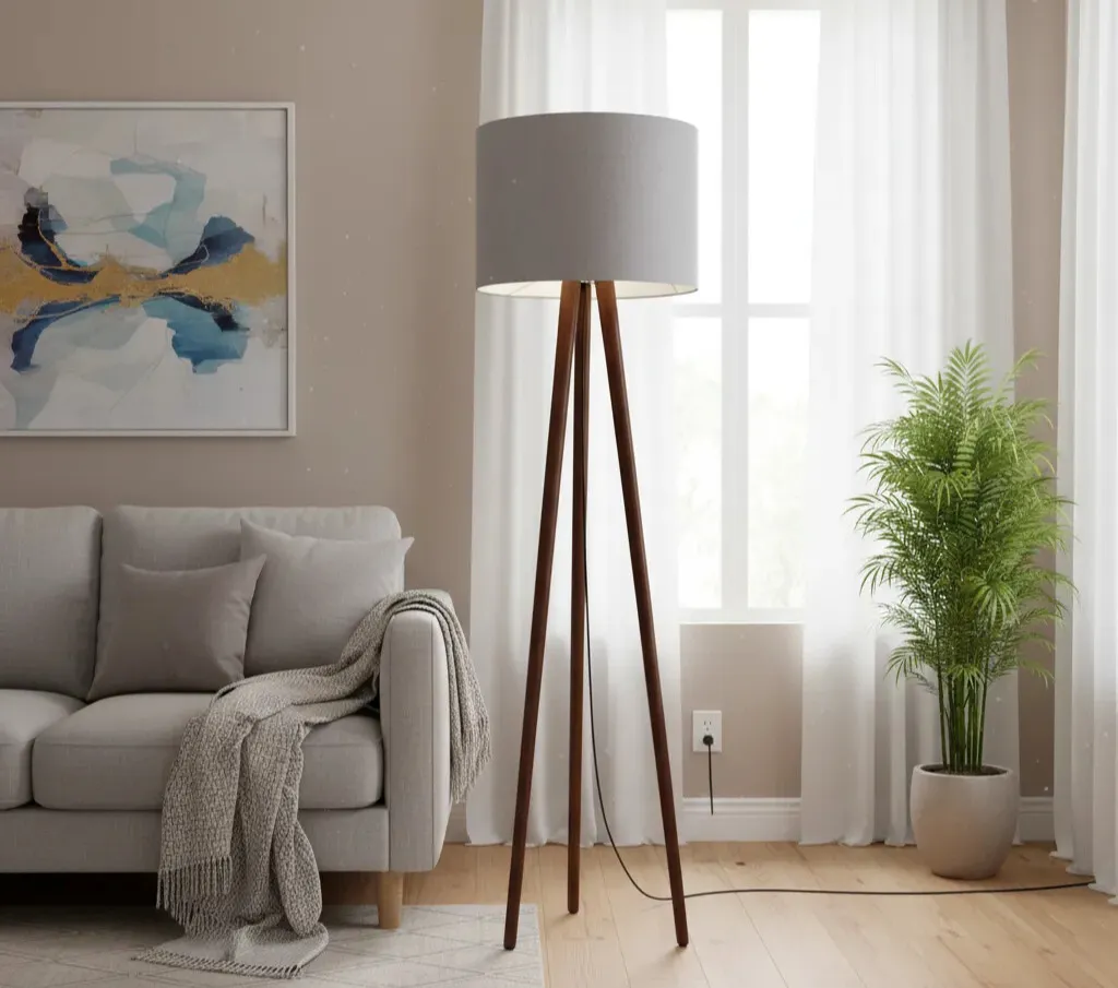 Floor Lamp - Gray & Brown - YL011-2B 1